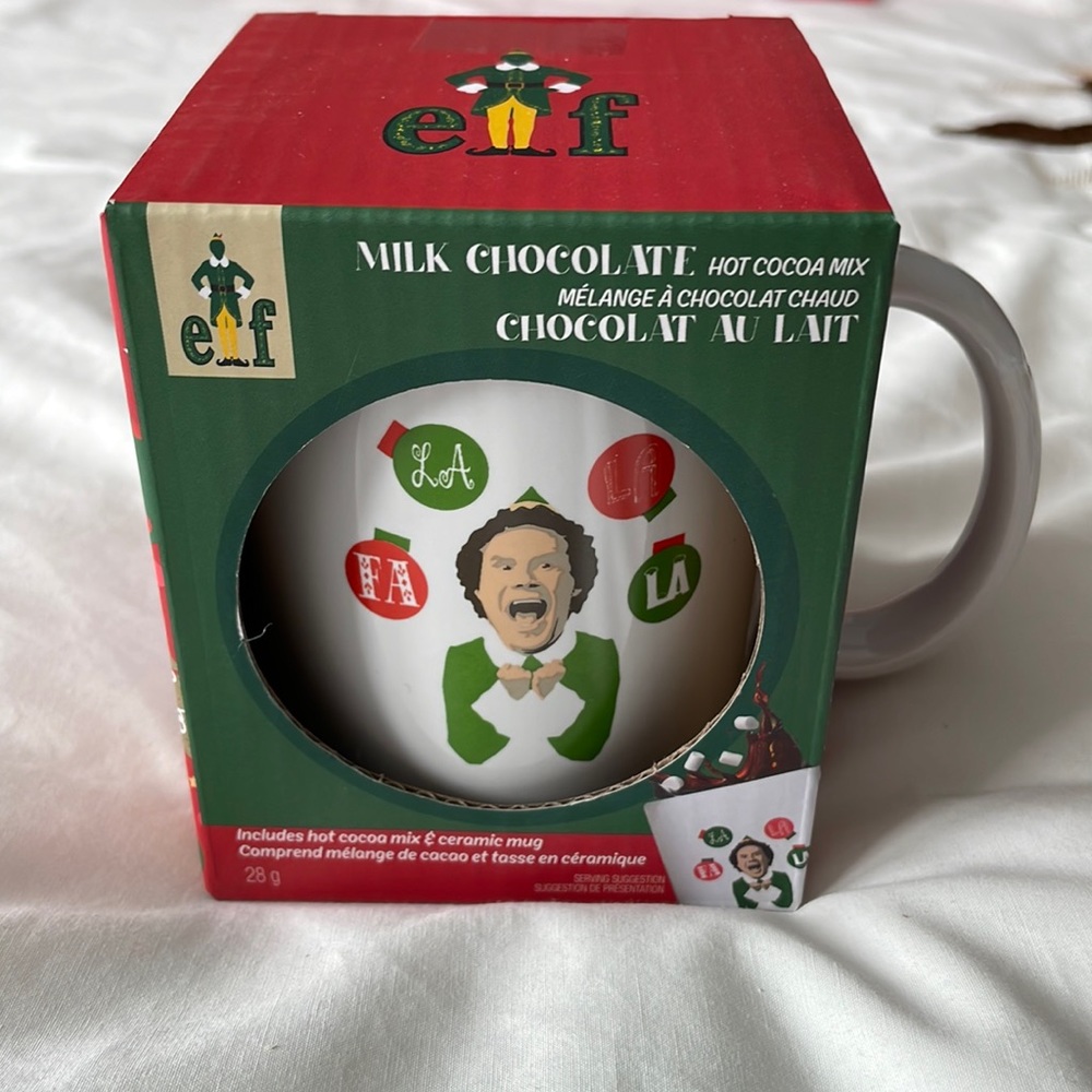 Elf mug and hot chocolate NWT